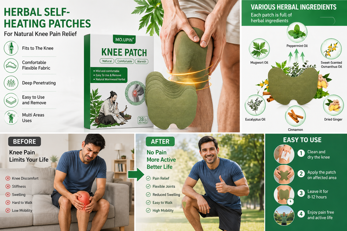 Knee Pain Relief Patch (PACK OF 10) - 50% OFF!!